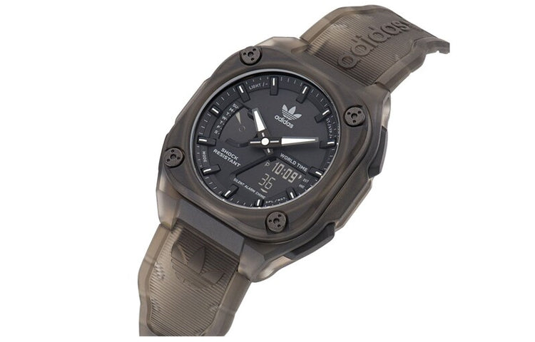 adidas Gray Resin Strap Watch 'Brown Black' AOST230592I