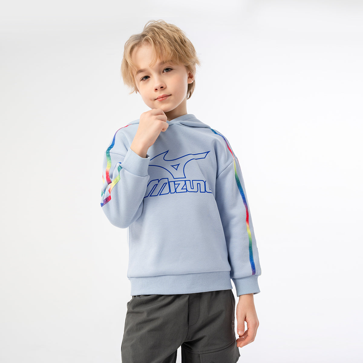 (GS) Mizuno Graphic Casual Hoodie 'Blue' 32CA3915