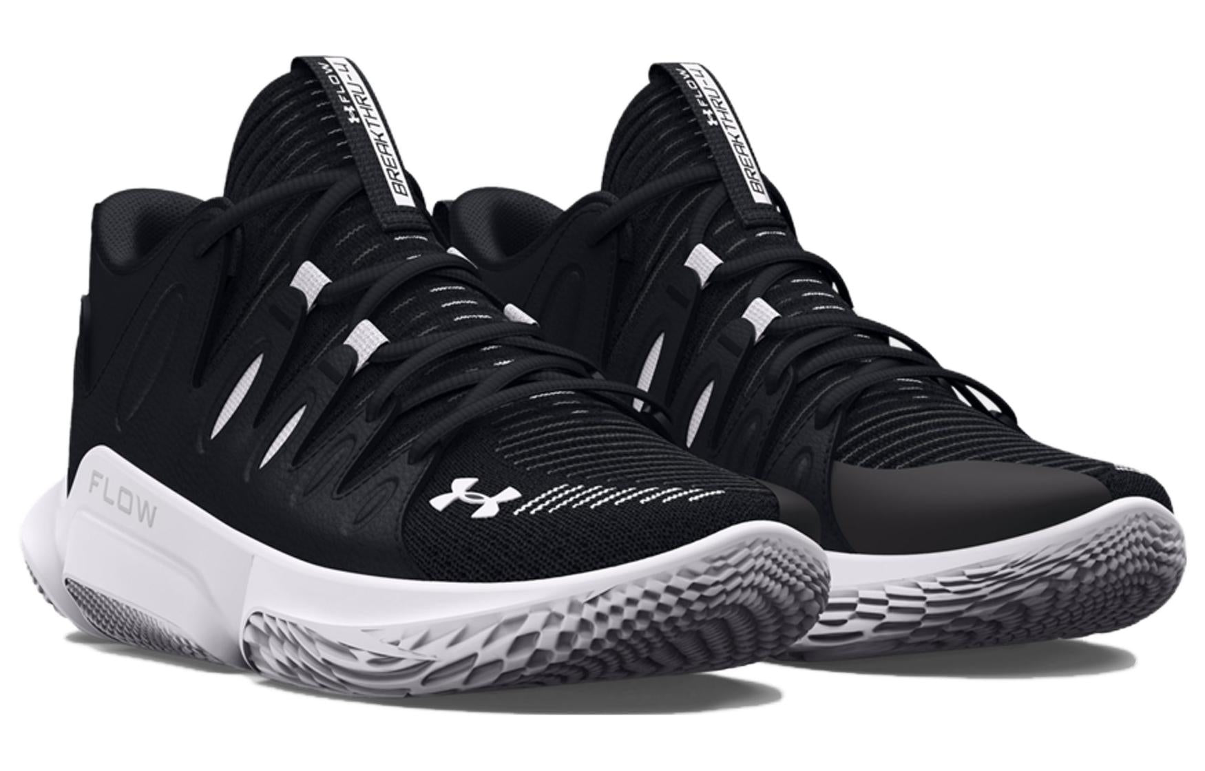 (WMNS) Under Armour Flow Breakthru 4 Basketball Shoes 'Black White' 3026641-002