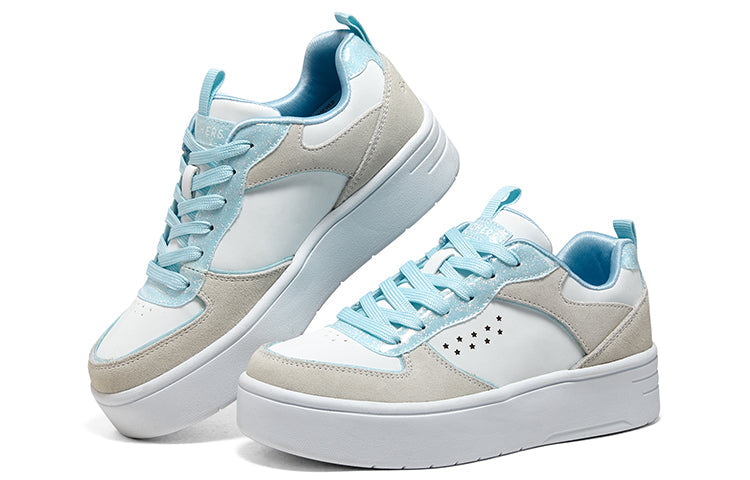 (GS) Skechers Court High 'White Light Blue' 310194L-WLB