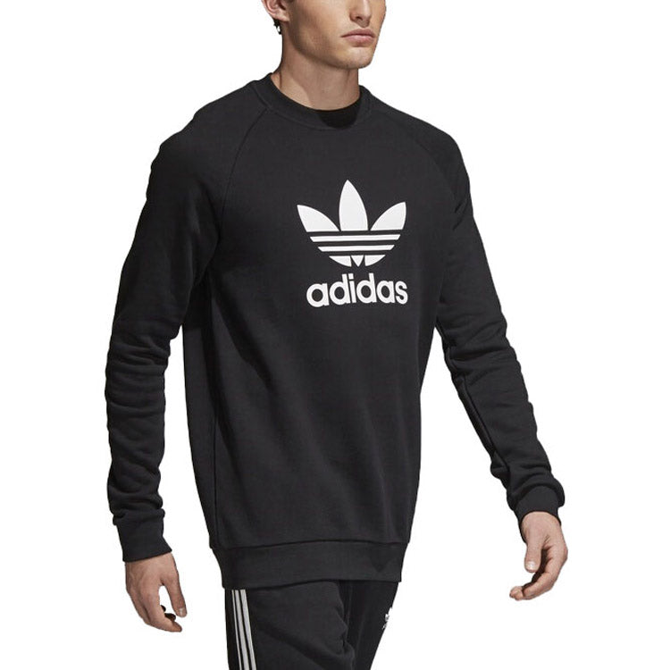 adidas originals Trefoil Warm-Up Crew Sweatshirt 'Black' CW1235