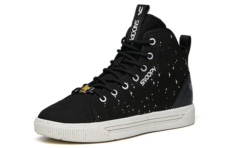 (WMNS) ANTA x Snoopy High Top Canvas Shoes 'Black White' 922138601-1