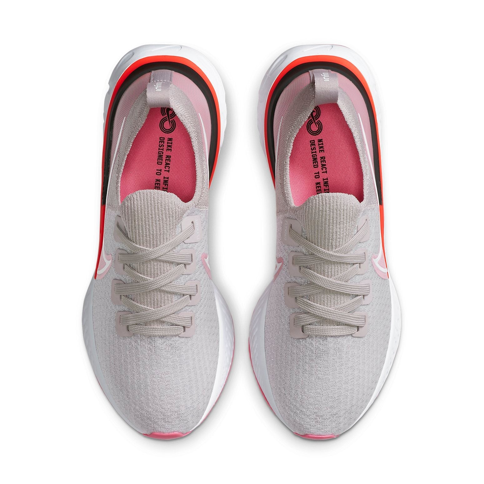 (WMNS) Nike React Infinity Run Flyknit 'Grey Pink' CD4372-502
