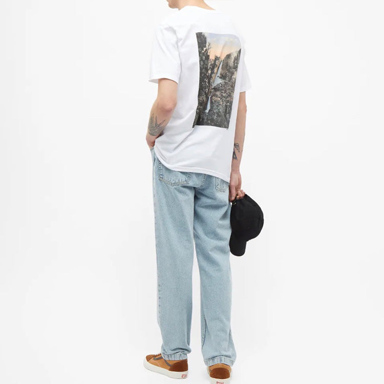 Stussy Falls Tee Classic Poster Short Sleeve Unisex White 1904475-WHITE