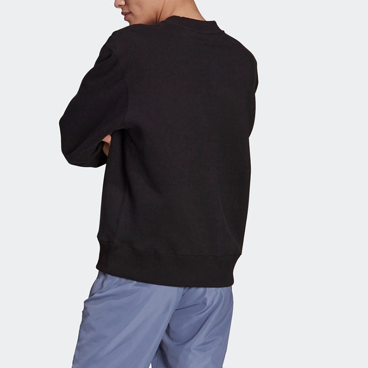 Men's adidas C Crew Casual Breathable Round Neck Sports Pullover Black H09179