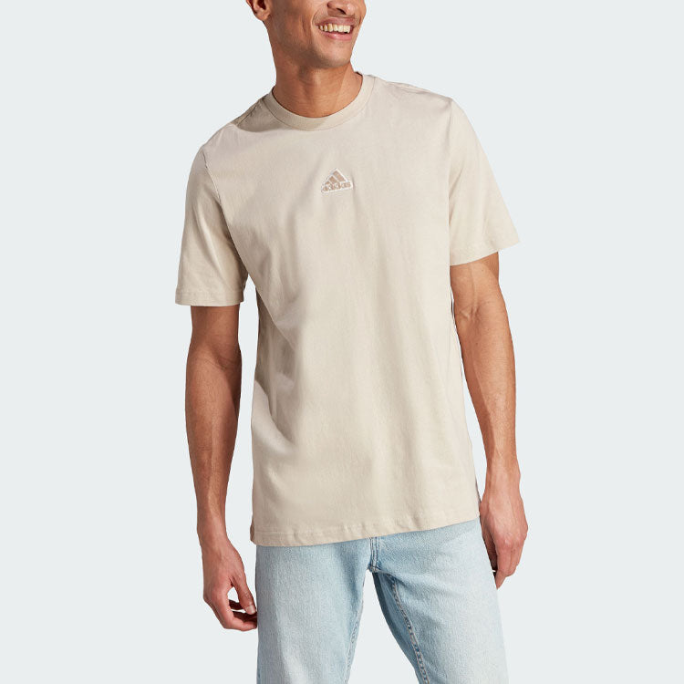 adidas Elevated Pile Embroidery Logo T-Shirts 'White' HY1333