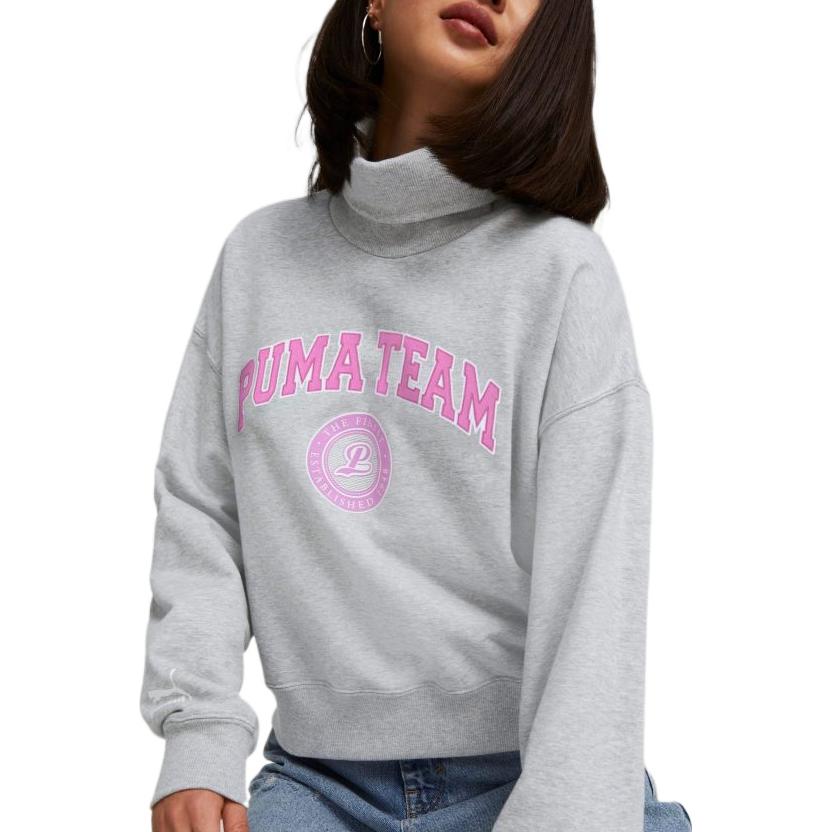(WMNS) PUMA Team Sweatshirt 'Grey' 539271-04