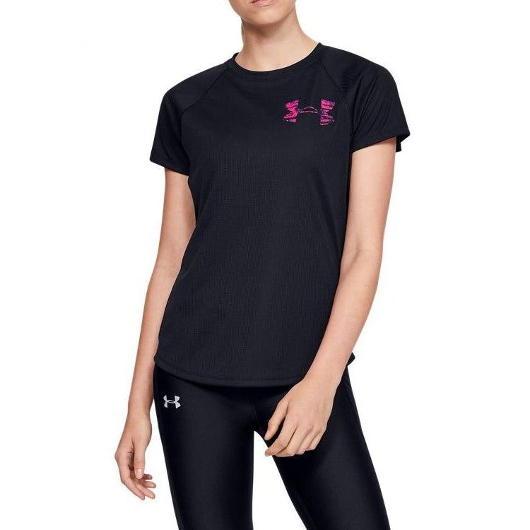 (WMNS) Under Armour Shanghai Graphic T-shirt 'Black Purple' 1348503-001