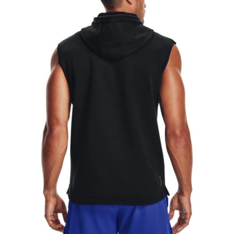 Under Armour Project Rock Sleeveless Hoodie 'Black Red' 1367034-001