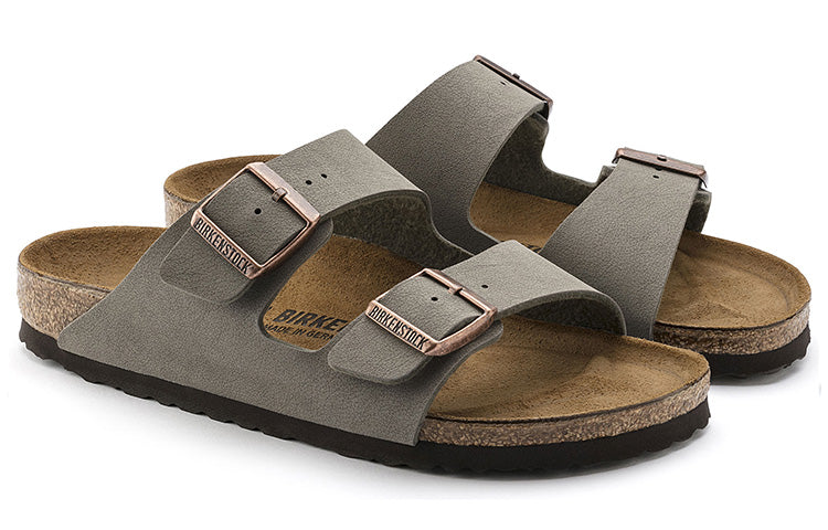 Birkenstock Arizona Birko-Flor Birkibuc Sandals 'Stone' 0151211