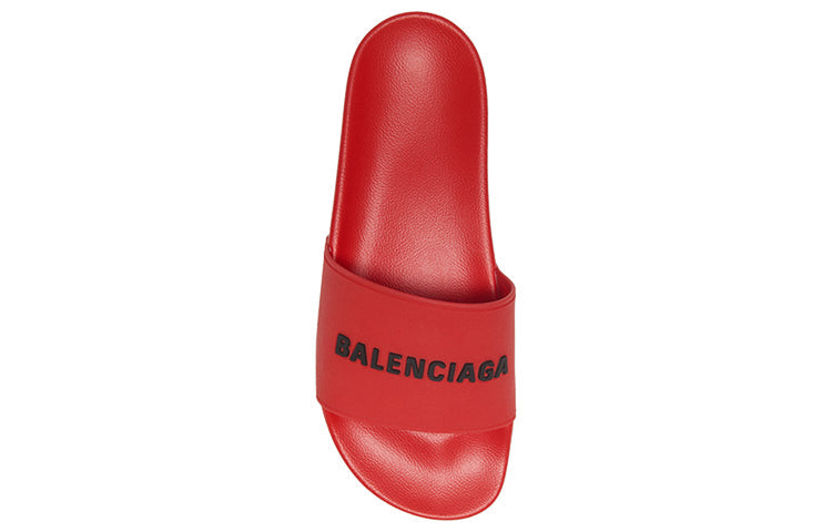 Balenciaga Pool Slides 'Red Black' 565826W1S806561