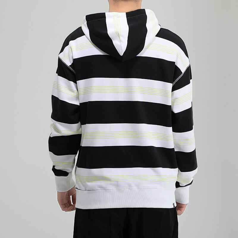 PUMA Downtown Striped Hoodie 'Black White Green' 599188-02