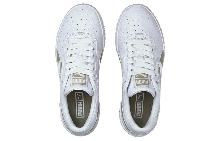 (WMNS) PUMA Cali Casual Board Shoes White/Green 369155-34