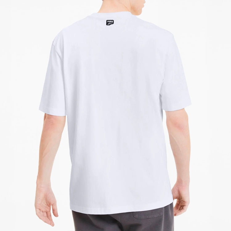 PUMA Downtown Printing Short Sleeve White 596367-52