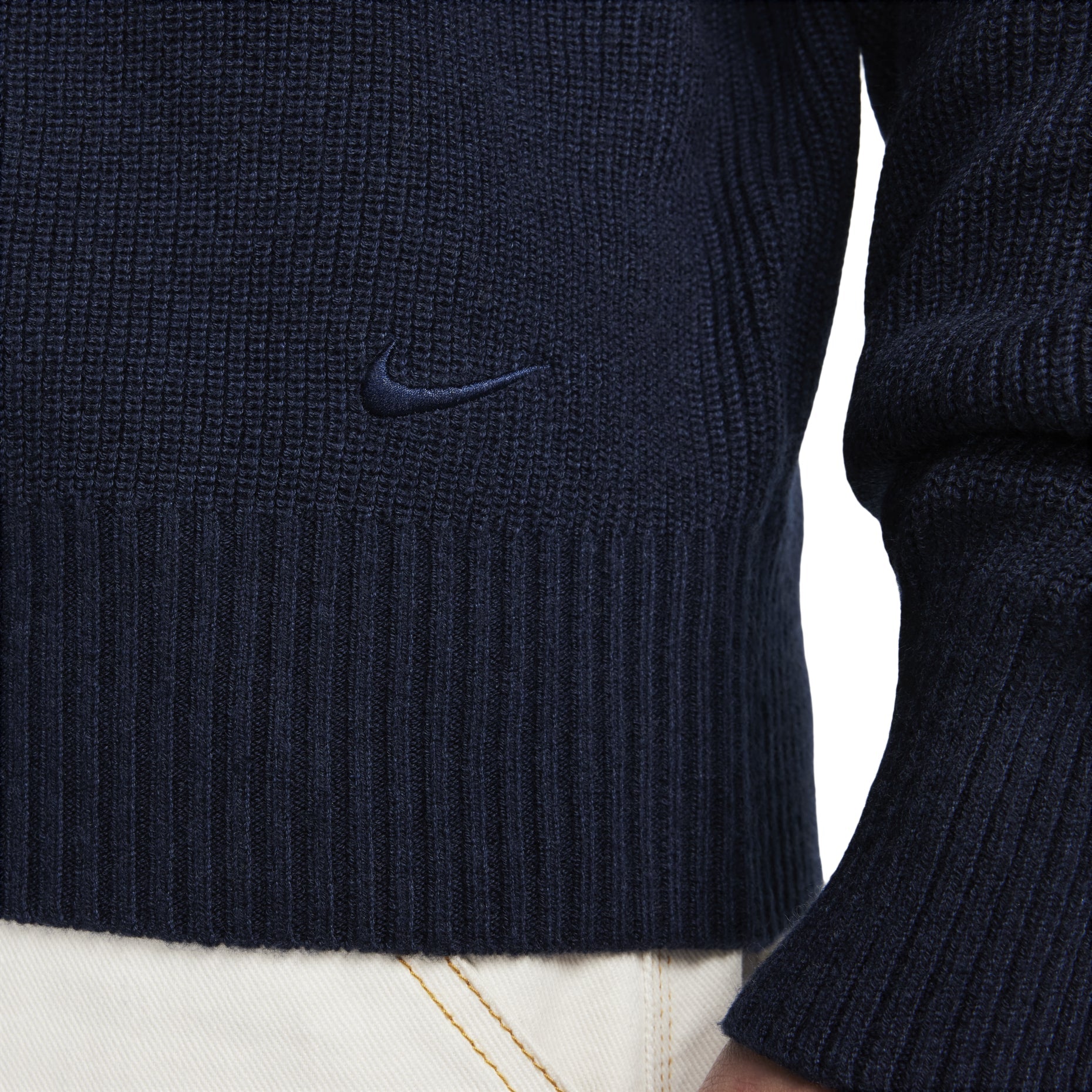 Nike Life Long Sleeve Military Henley Sweater 'Obsidian' FN3119-451
