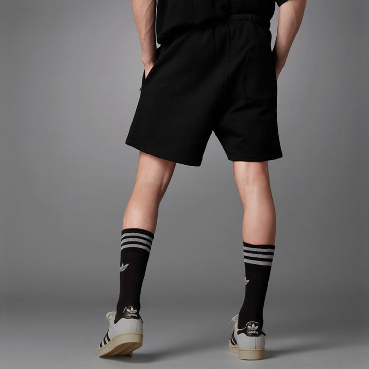 adidas originals Blue Version Solid Color Lacing Athleisure Casual Sports Shorts Black H33447