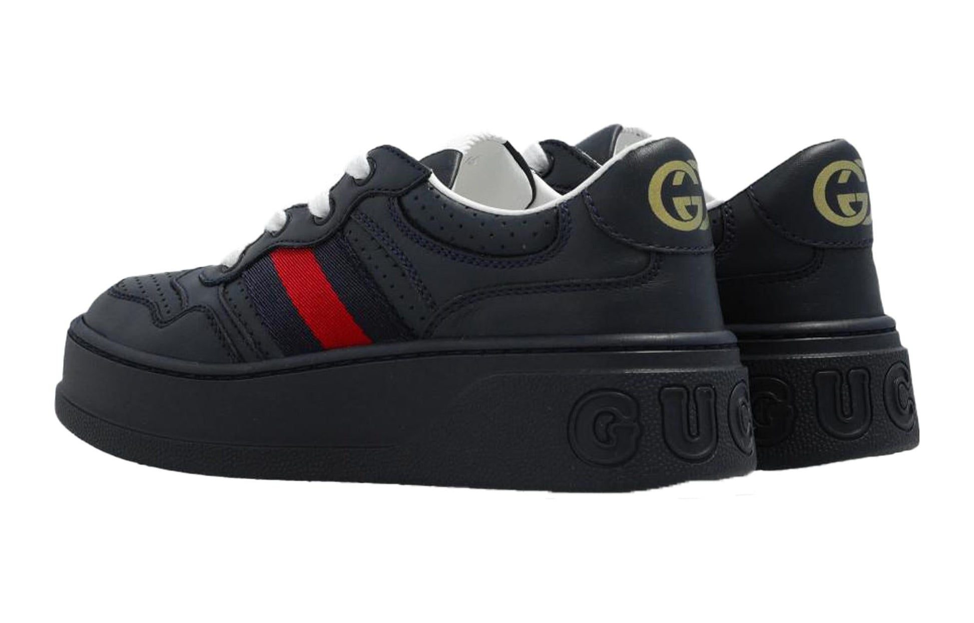 (GS) Gucci Web 'Dark Blue Leather' 702916-UPG10-4055