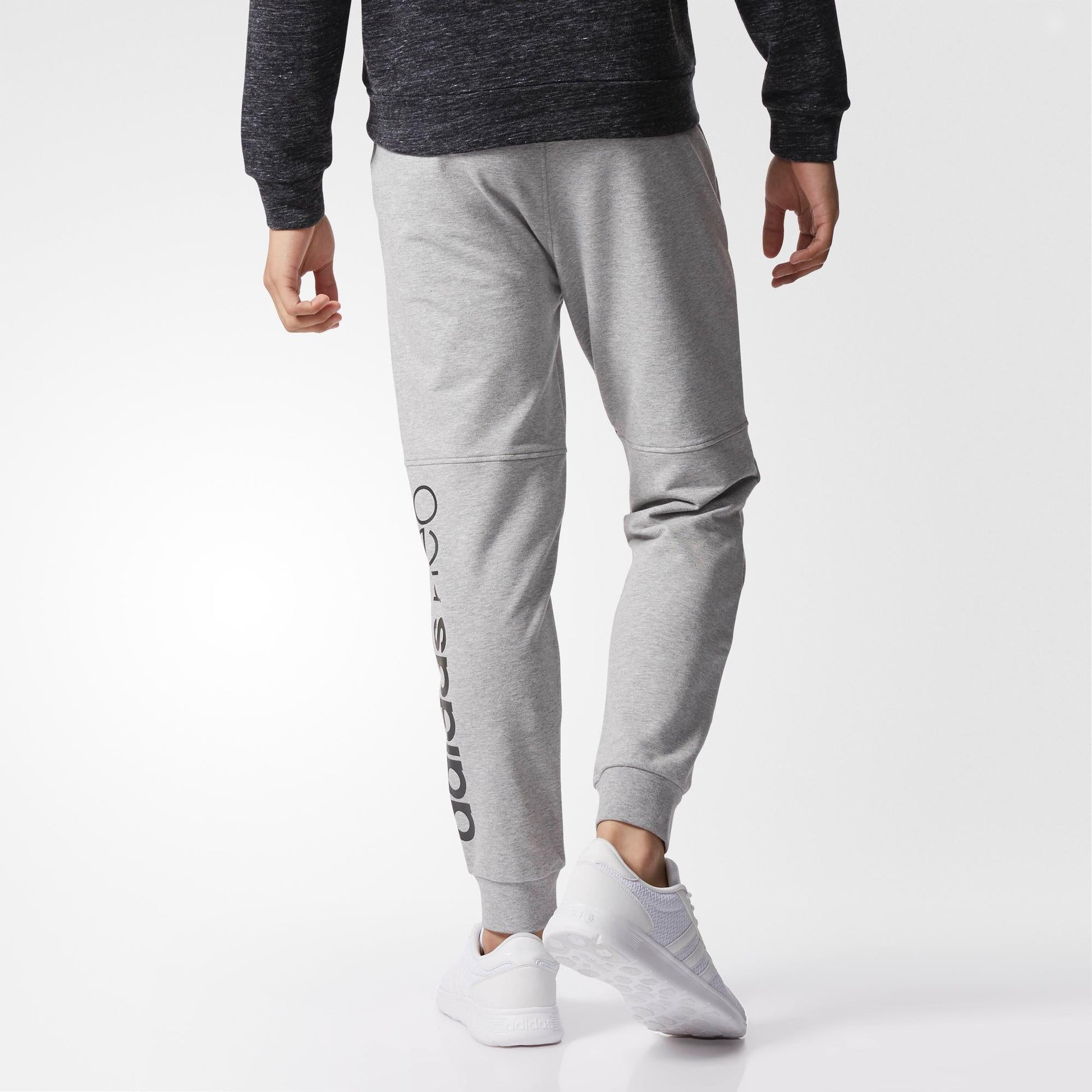adidas Casual Sports Knit Bundle Feet Long Pants Gray BR8554