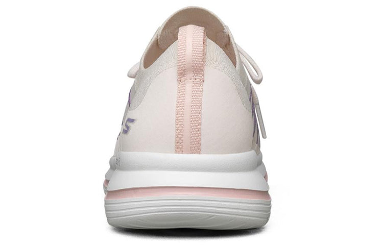 (WMNS) Skechers Go Walk Stretch Fit Running Shoes White/Pink/Purple 124386-WMLT