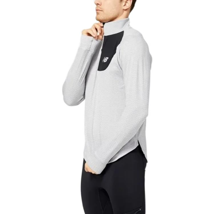 New Balance Heat Grid Half Zip Asia Sizing 'Athletic Grey' MT23252-AG