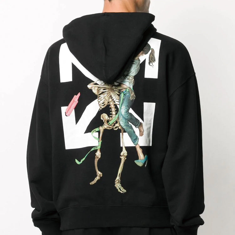 Men's Off-White Cotton Arrow Printing Black OMBB037F20FLE0011010