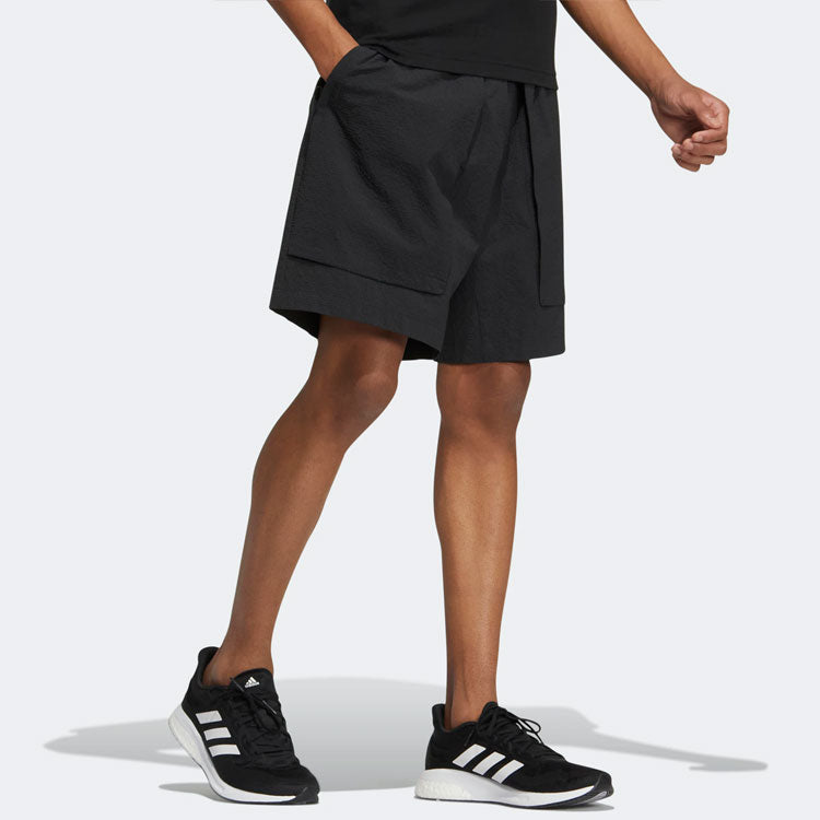 adidas Wj Wv Shorts Solid Color Sports Black HE5157