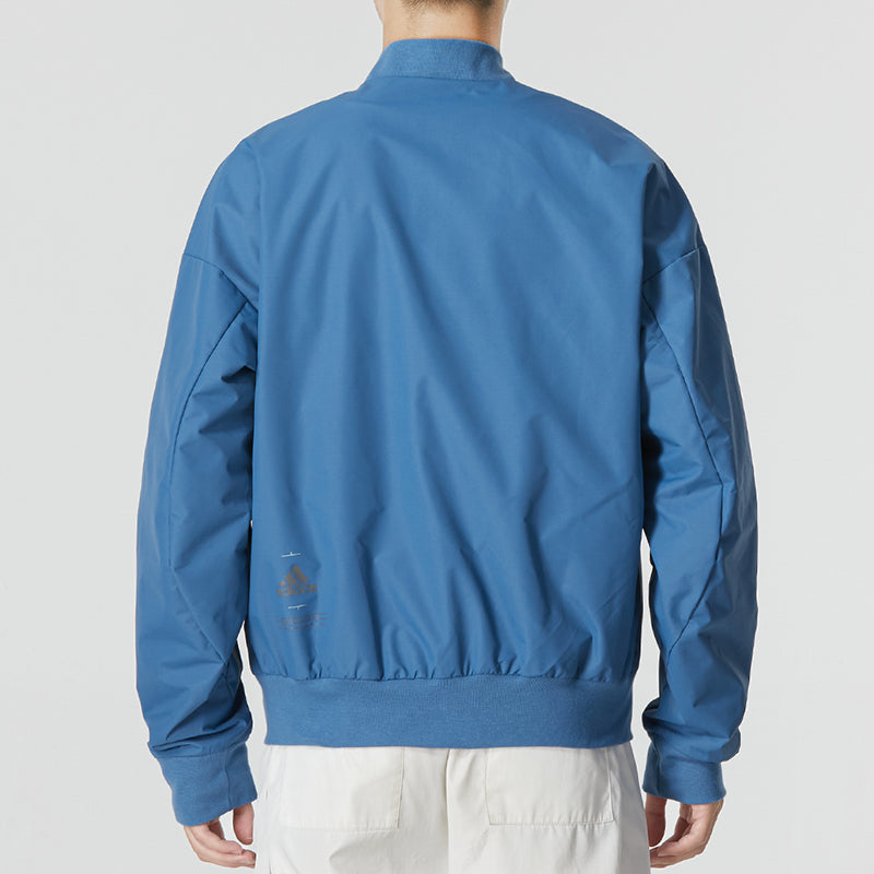 Men's adidas Th Bom Wvjkt Stripe Athleisure Casual Sports Woven Jacket Blue HM5162