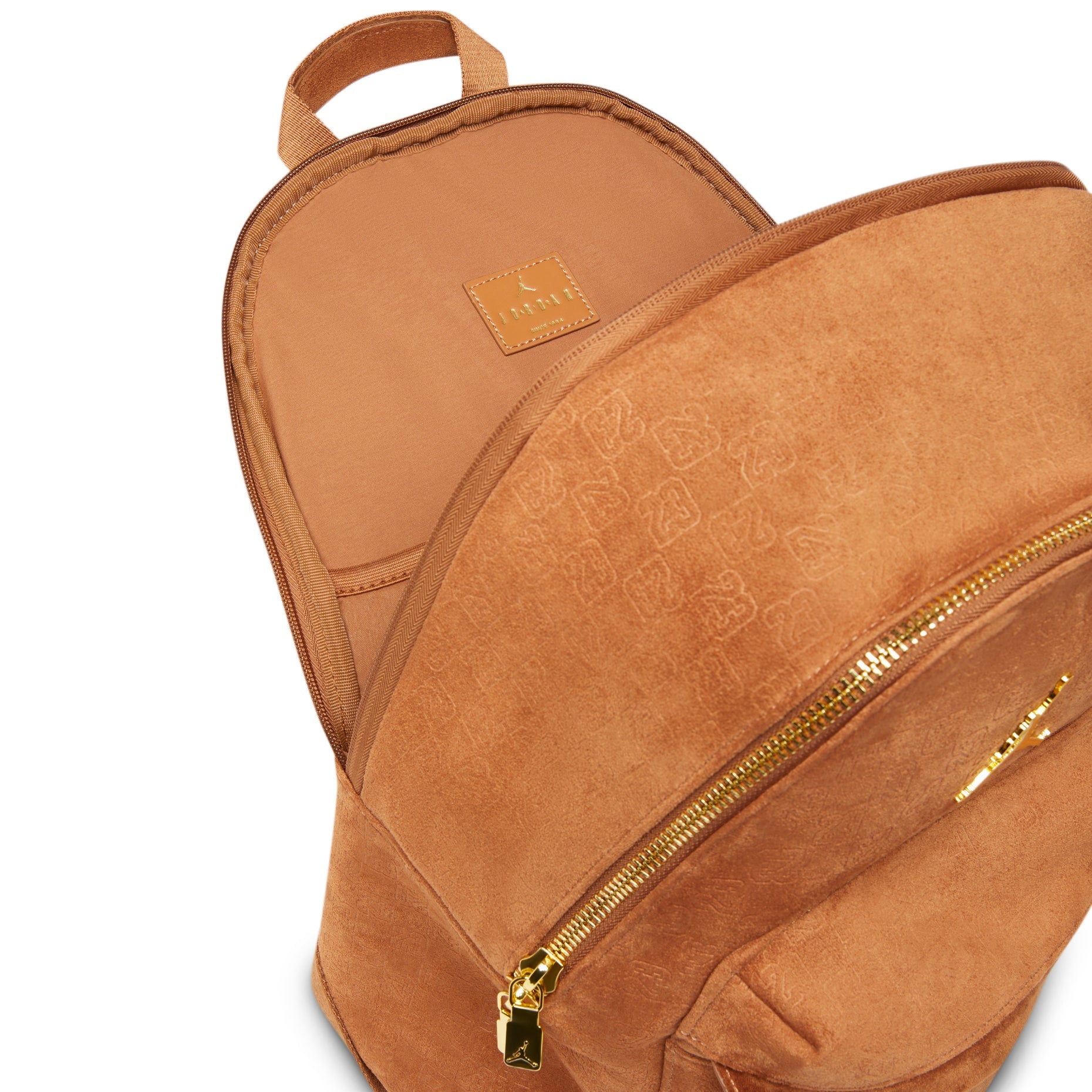Jordan 23.5L Suede Monogram Backpack 'Cognac' IQ3205-200