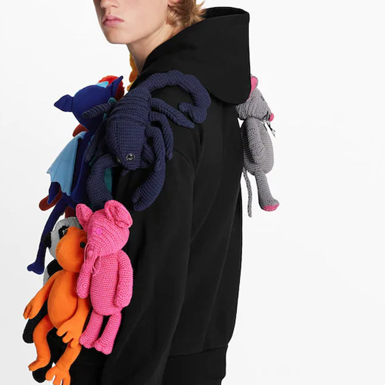 LOUIS VUITTON LV SS21 Doll Accessories Hooded Sweatshirt For Men Black 1A8PG5