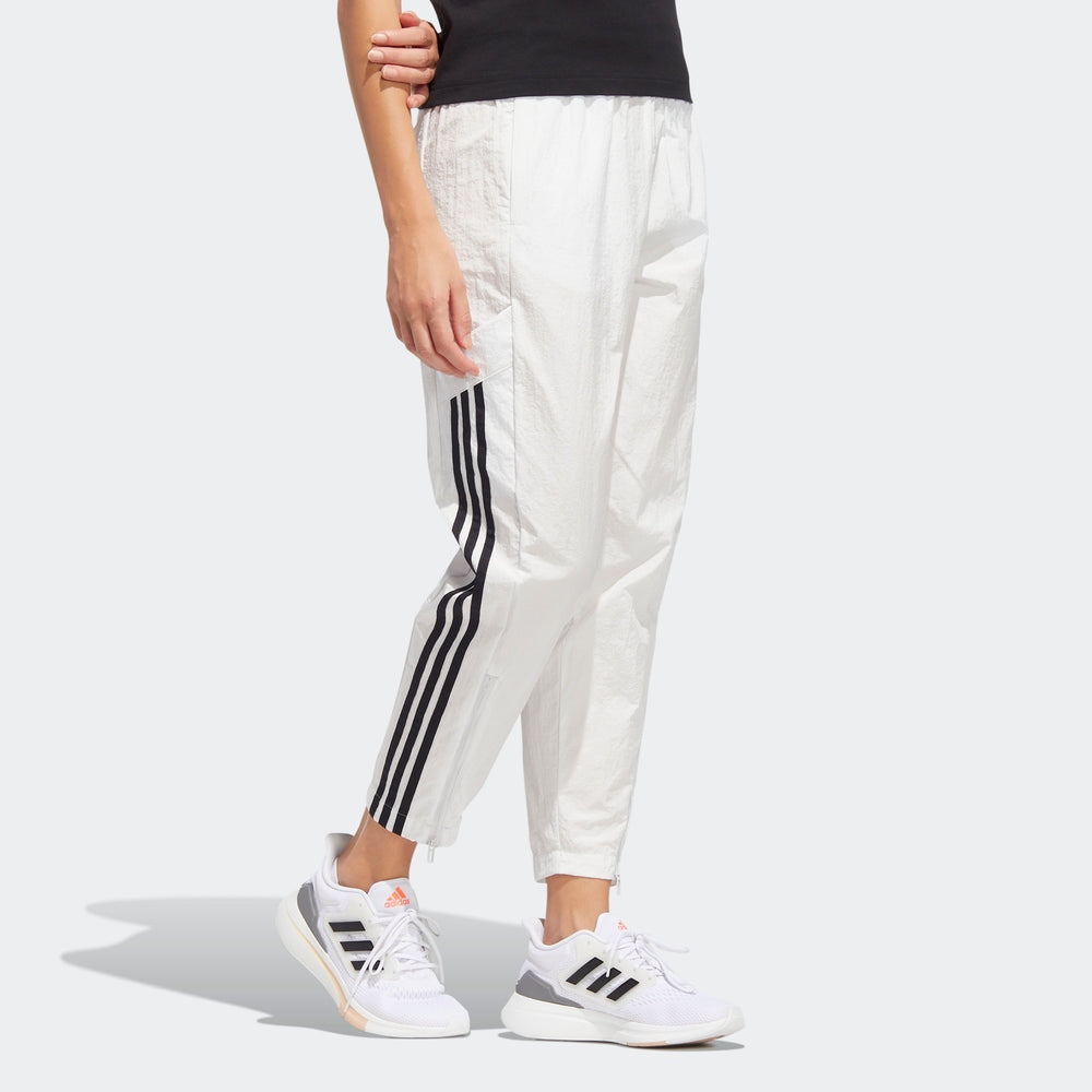 (WMNS) adidas Ust  Woven Pants Asia Sizing 'White Black' HE9991