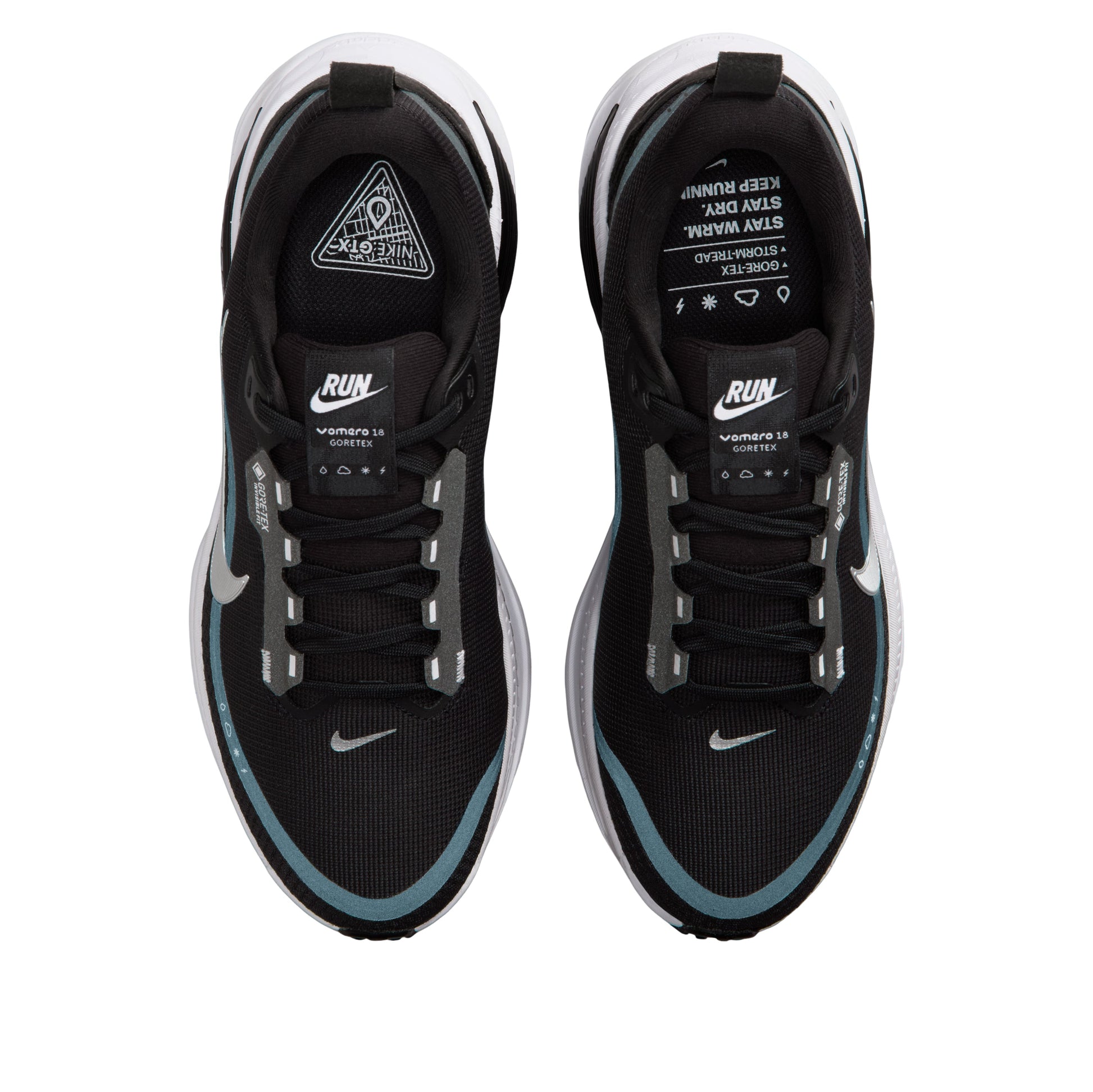 (WMNS) Nike ZoomX Vomero 18 Gore-Tex 'Black White Metallic Silver' HQ7002-002