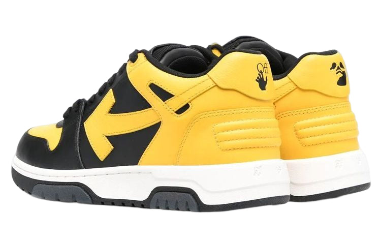 Off-White Out Of Office Leather Sneaker 'Yellow Black' OMIA189F22LEA0011018