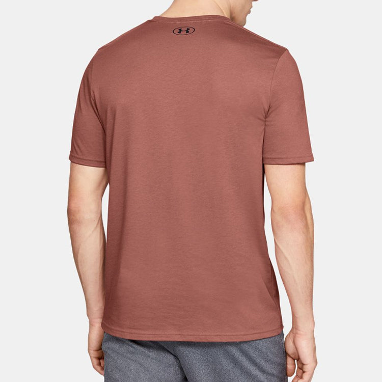 Men's Under Armour Sportstyle Training Sports Short Sleeve Brown 1329590-226