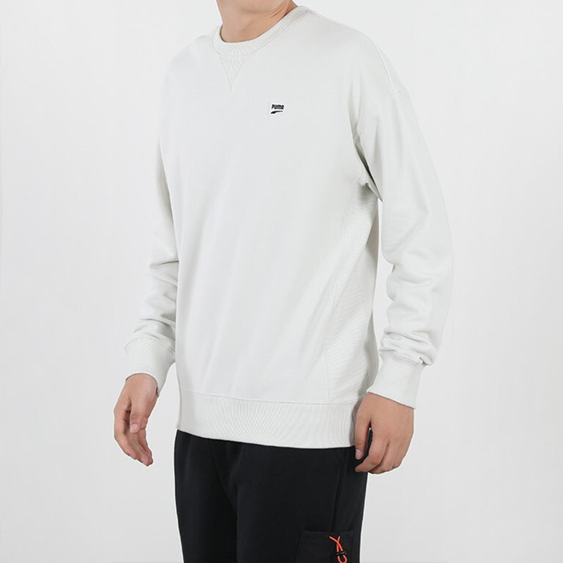 PUMA Downtown Crew Casual Round Neck Pullover Long Sleeves Gray 599173-05