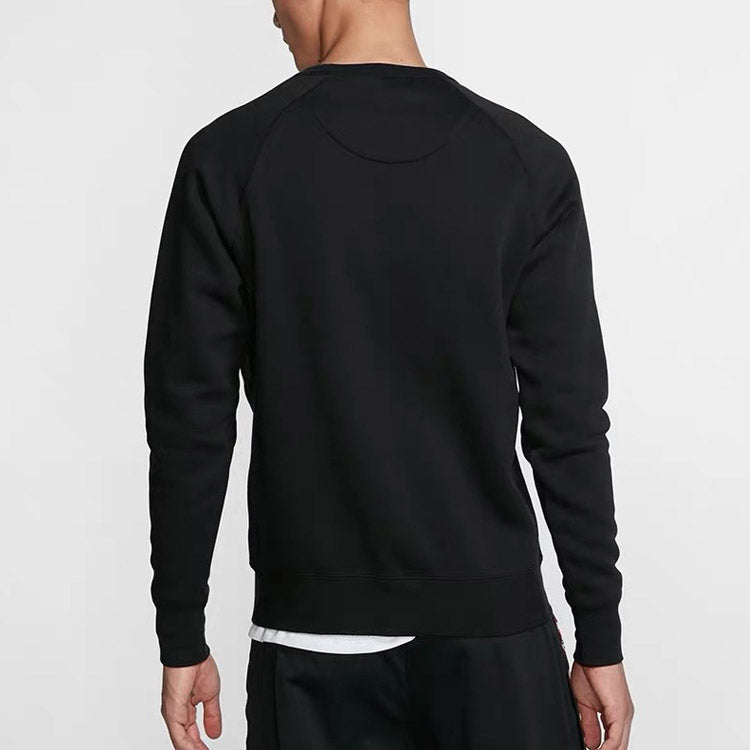 Air Jordan Athleisure Casual Sports Fleece Round Neck Pullover Black CU3024-010