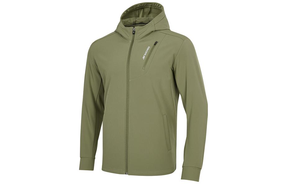 Skechers Letter Printed Loose Warm Jacket 'Black Blue Green' P421M067
