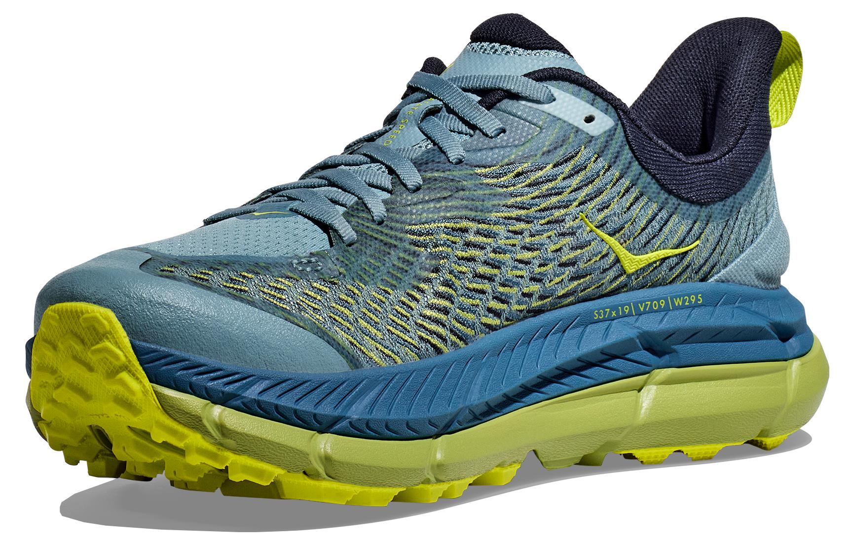 HOKA ONE ONE Mafate Speed 4 'Stone Blue Dark Citron' 1129930-SBDCT