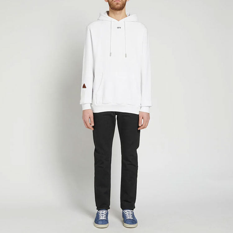 Off-White SS21 hooded Logo Printing Long Sleeves Loose Fit White OMBB032S180030080100