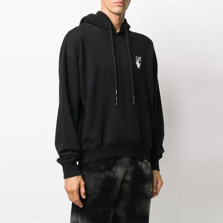 Off-White FW20 Painting Arrow Hooded Sweater Men's Black OMBB037F20FLE0021001