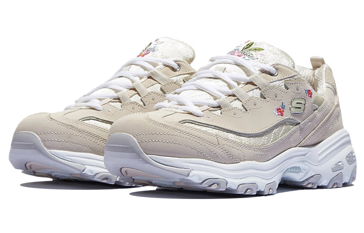 (WMNS) Skechers D'Lites 1.0 Low-Top Daddy Shoes Beige 11977-NAT