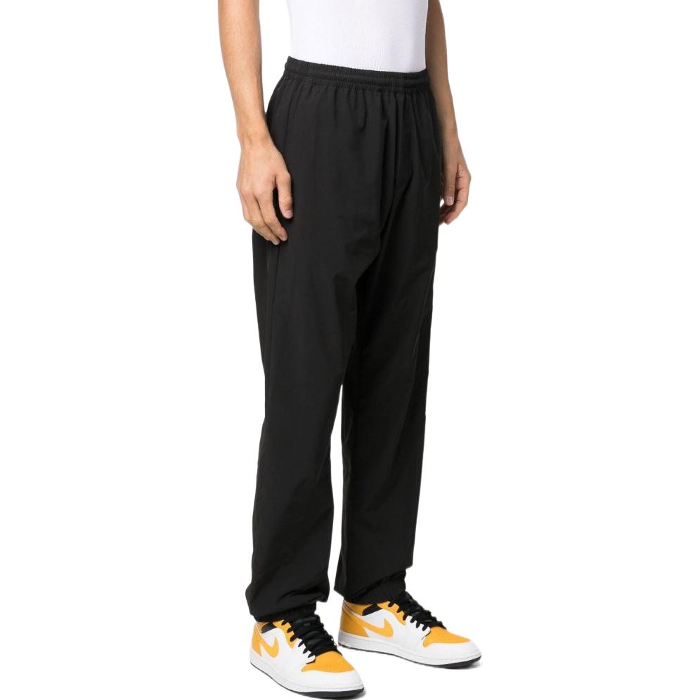 Men's Off-White SS22 Logo Printing Straight Sports Pants/Trousers/Joggers Black OMCA226C99FAB0031001