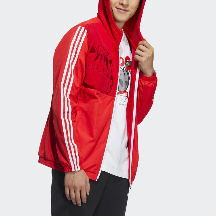 adidas neo x Crossover Athleisure Casual Sports Hooded Jacket Red GP5762