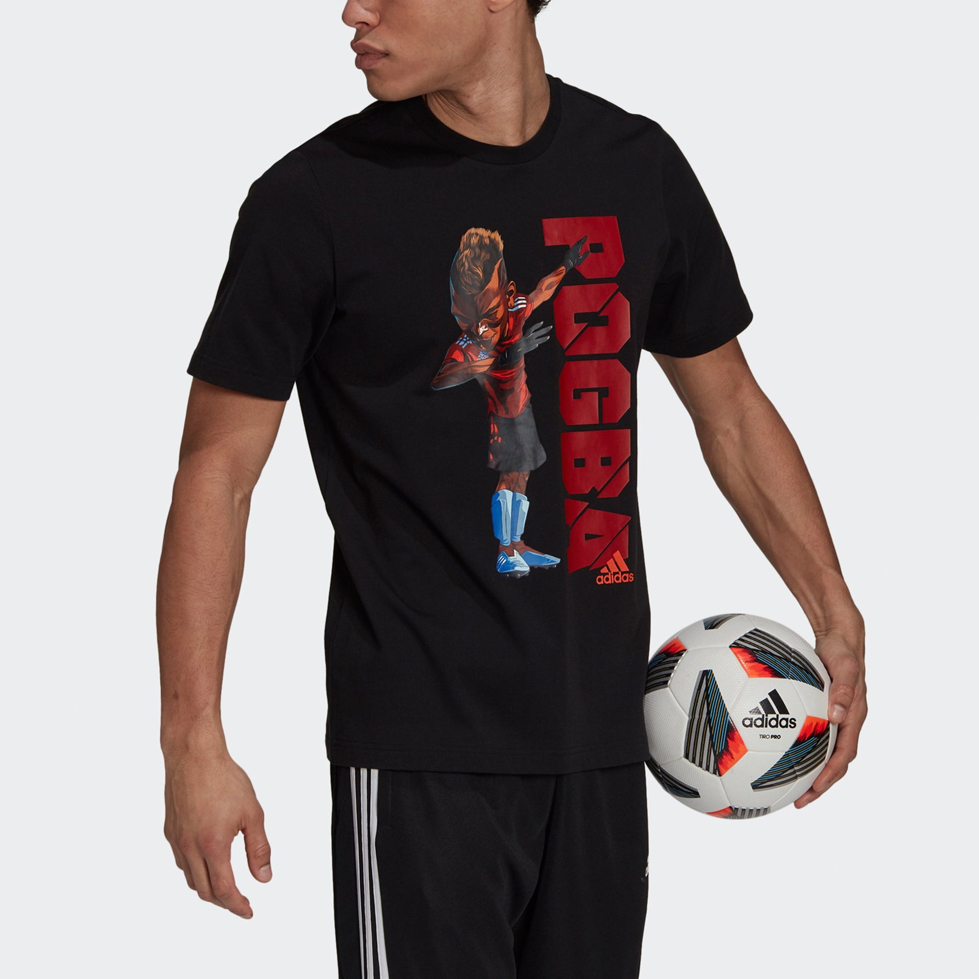 adidas Pogba Icon T M Soccer/Football Sports Short Sleeve Black HA5458