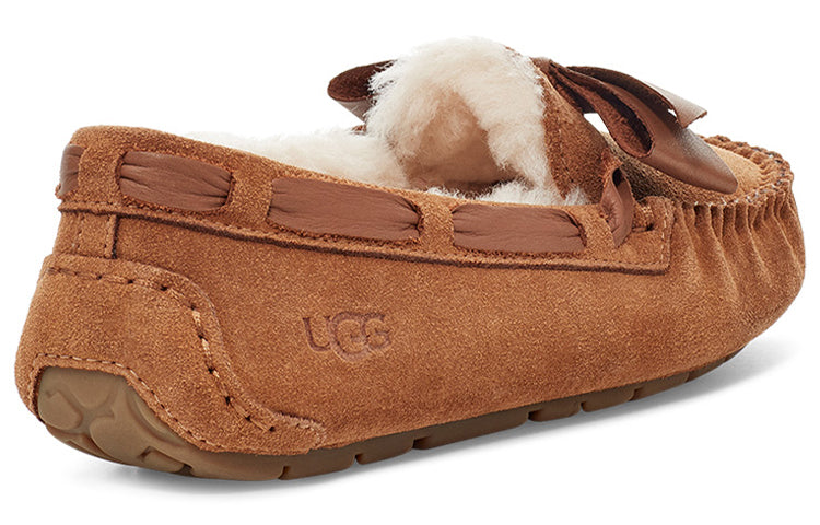 (WMNS) UGG Dakota Leather Bow Brown 1118914-CHE