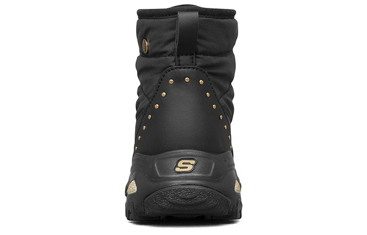(WMNS) Skechers Dlites Weekender Puffer 'Black Gold' 167088-BKGD
