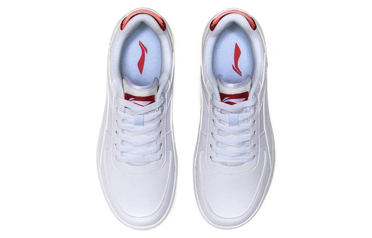 (WMNS) Li-Ning Classic Skateboarding Low 'White Refective Red' AGCP422-2