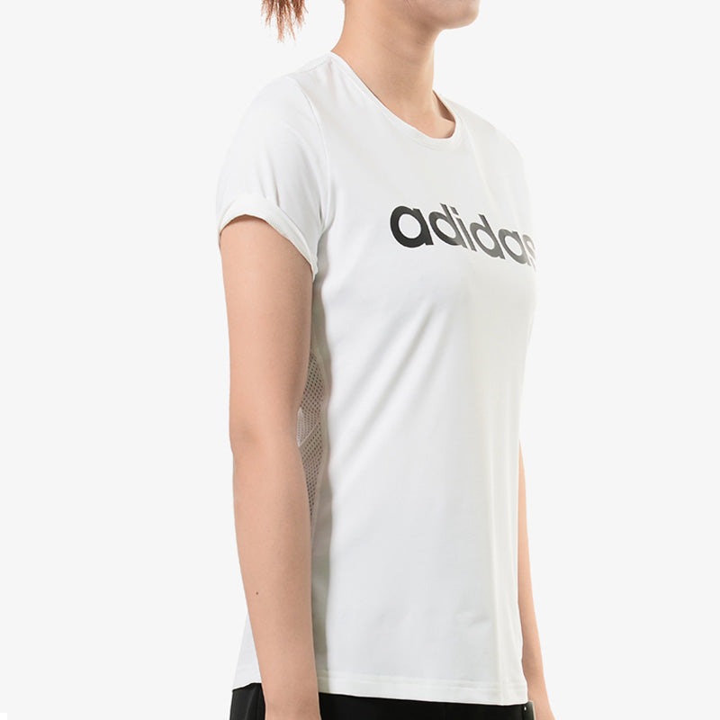 (WMNS) adidas Design 2 Move Logo T-Shirt Asia Sizing 'White Black' DU2080