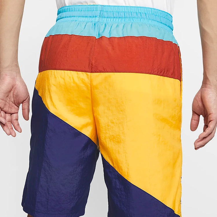 Nike Men's Flight Shorts Blue/Orange/Yellow BV9413-492
