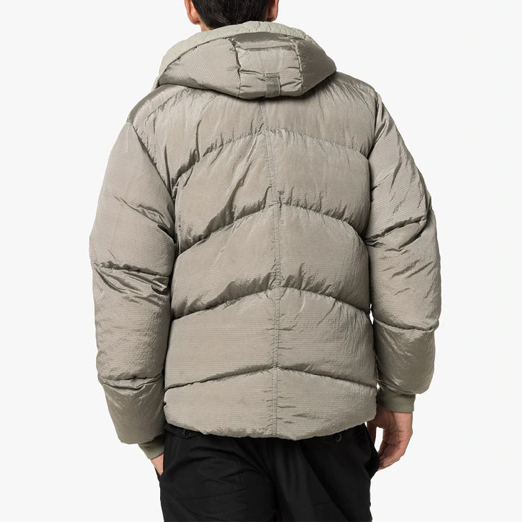 STONE ISLAND Classic Metallic Nylon With Down Feather Logo Jacket Unisex Metallic MO711540532