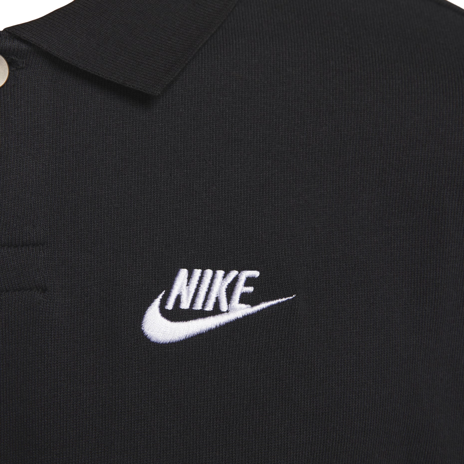 Nike Club Lapel T-Shirt 'Black' DX0618-010